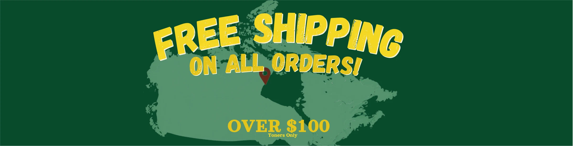 Free shipping on all orders over $100 across Canada