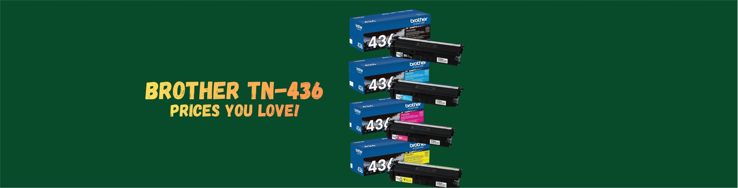 Brother TN-436 high yield toner cartridges in four colours